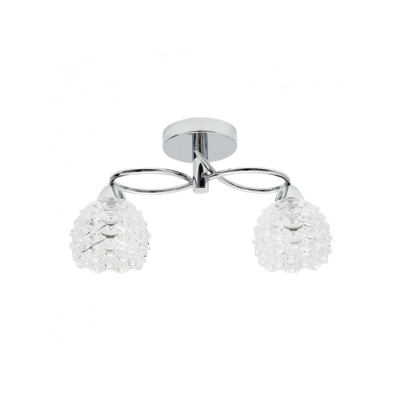 Plafón Tijuana cromo 2 x LED E-14 Fabrilamp